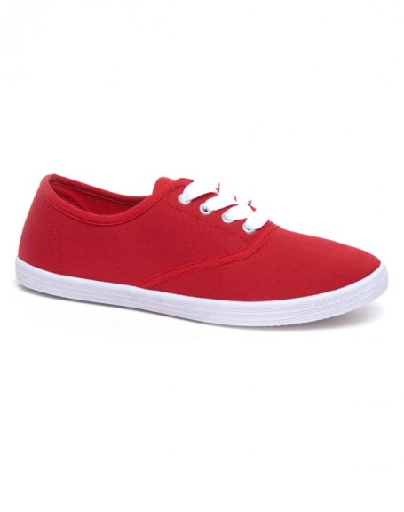 Chaussures femme Ideal: Tennis rouge 