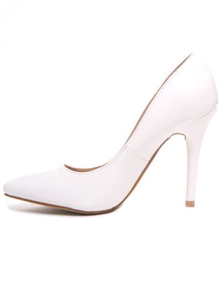 Chaussures femme Style Shoes: Escarpin blanc vernis