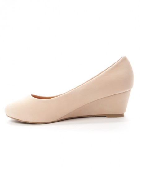 Chaussures femme Style Shoes: Escarpin compense beige