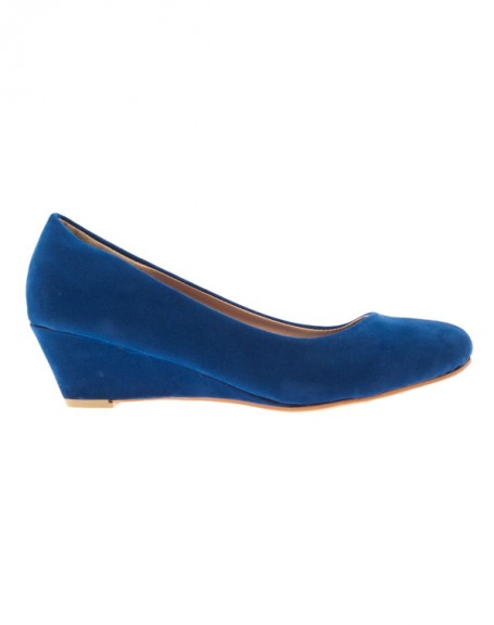 Chaussures femme Style Shoes: escarpins compenss bleu