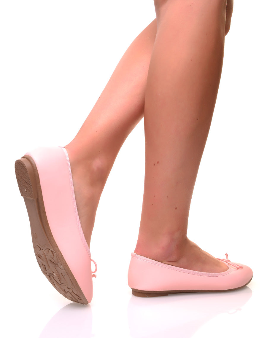 Ballerines roses à petits noeuds