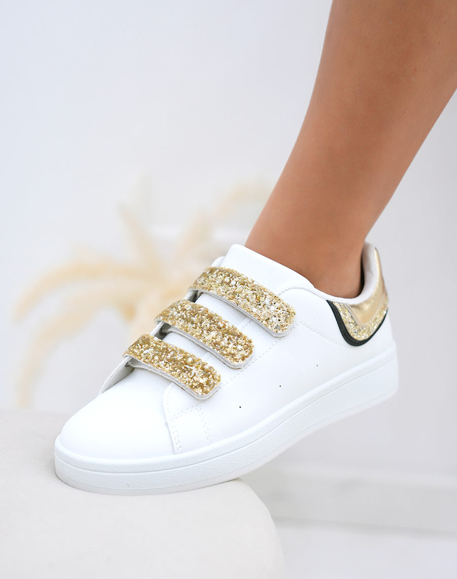 Baskets Blanches Scratch Femme