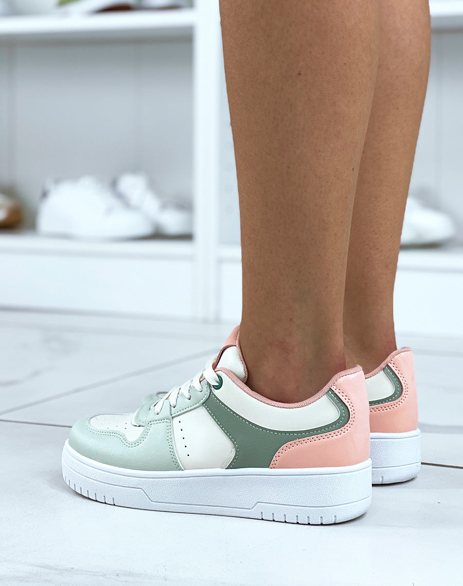 Baskets aux couleurs pastels