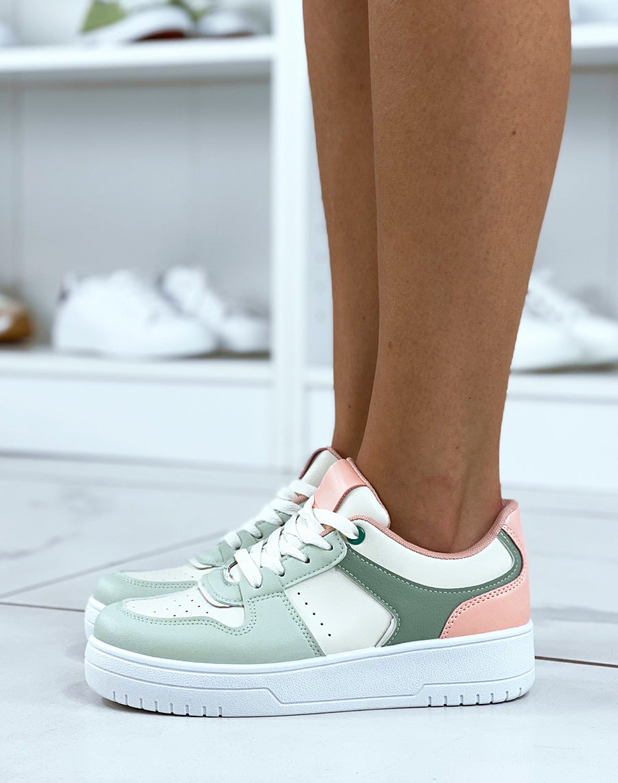 Baskets aux couleurs pastels