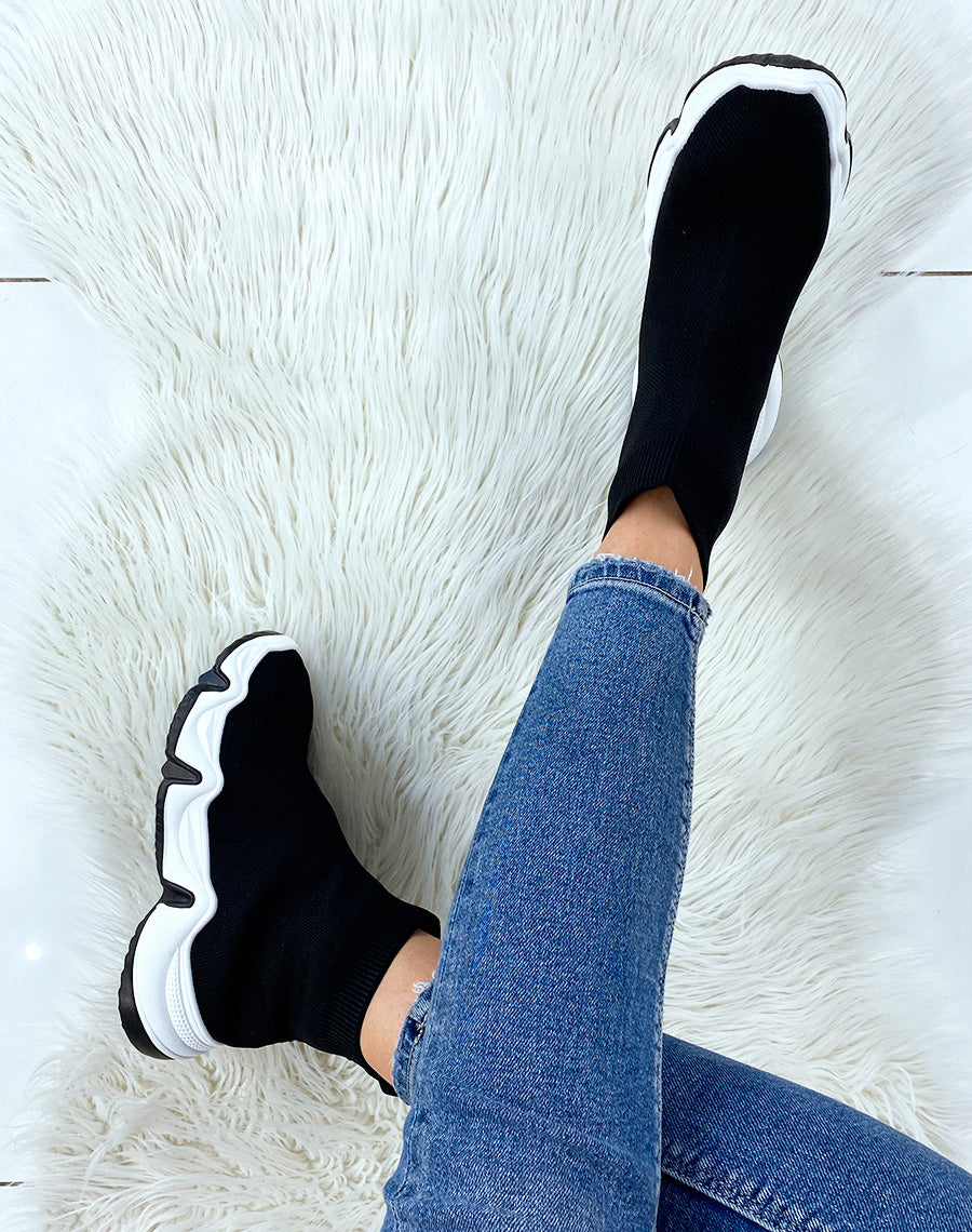 Baskets chaussette noires