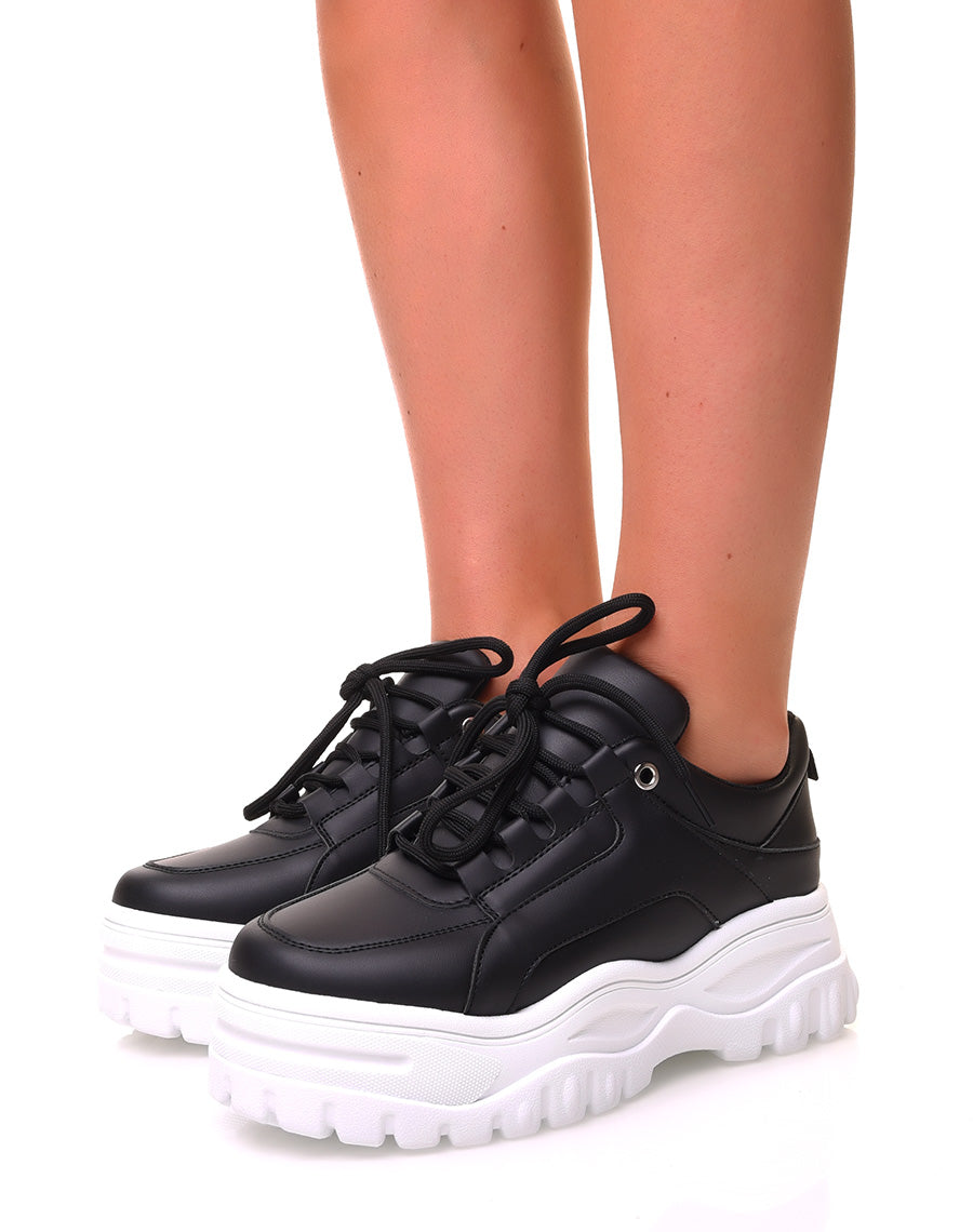 Baskets noires à plateforme
