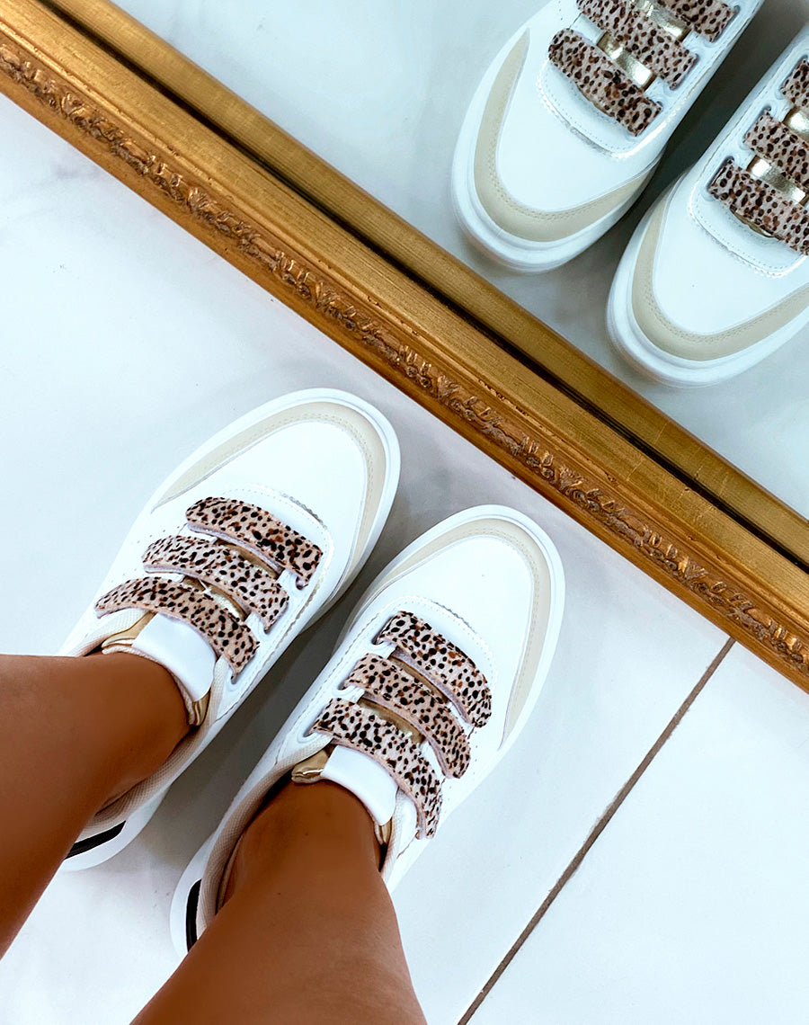Baskets à Scratch Blanches : Osez le Style Guépard