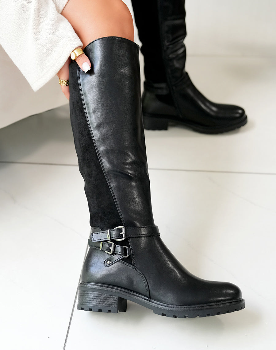 Bottes Bi-Matière Noires : Tradition et Modernité