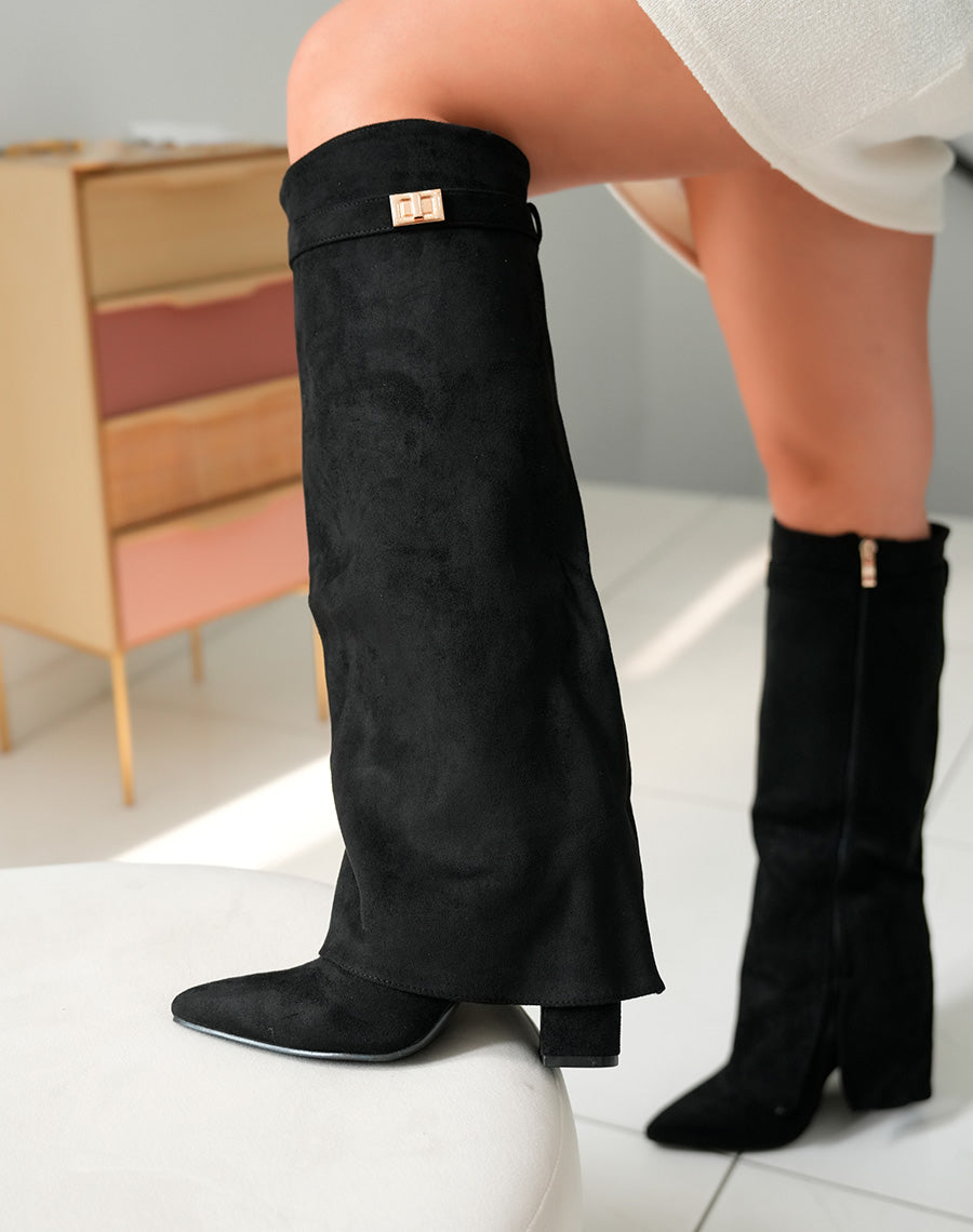 Bottes Femme Noires en Suédine