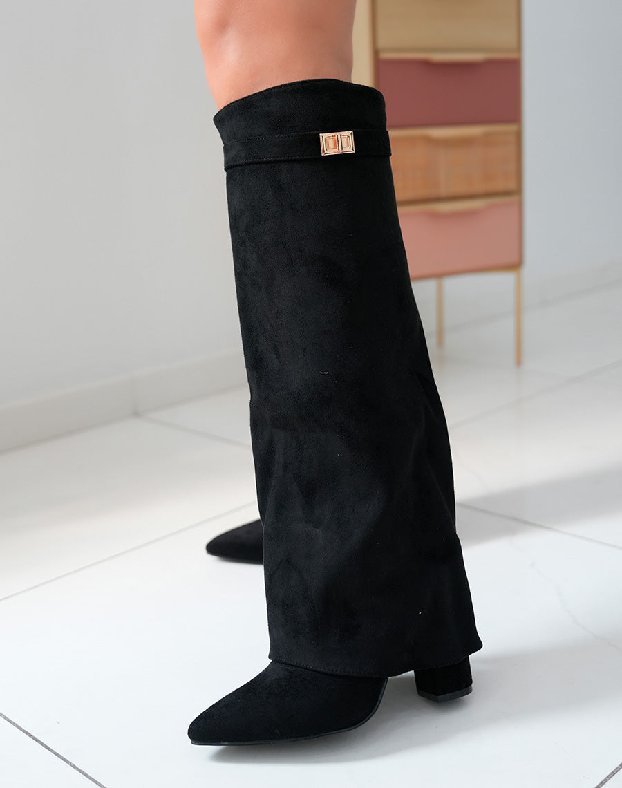 Bottes Femme Noires en Suédine