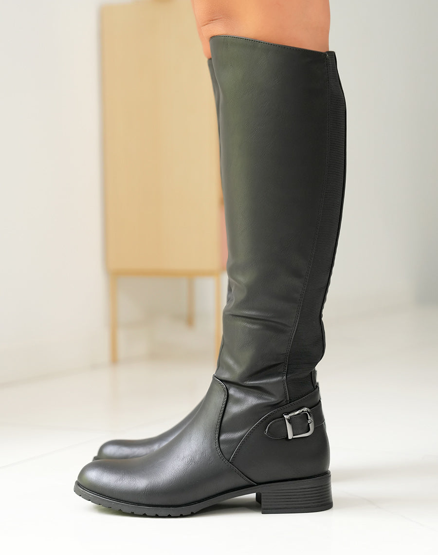 Bottes noires ajustables