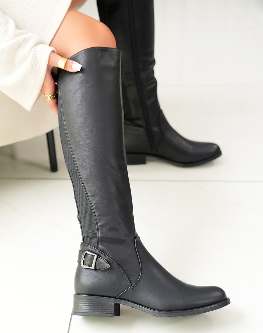 Bottes noires ajustables