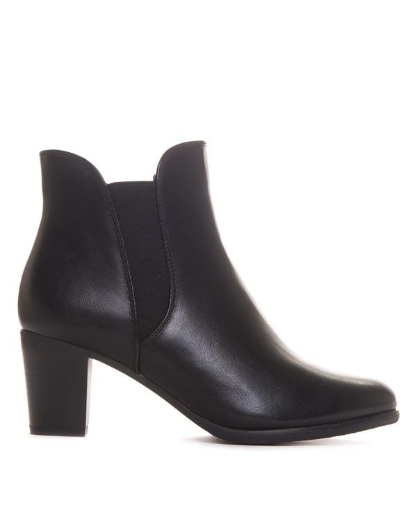 Bottine noire style chelsea à talon