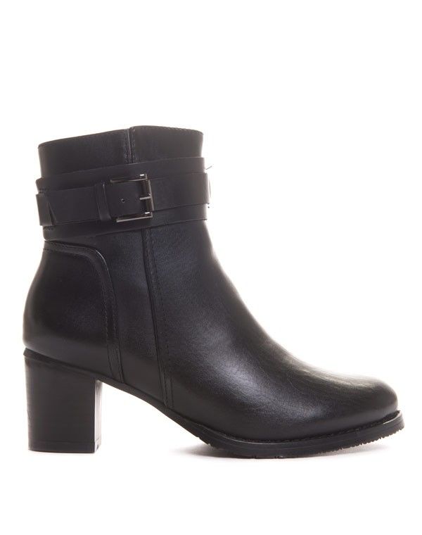 Bottine noire à talon