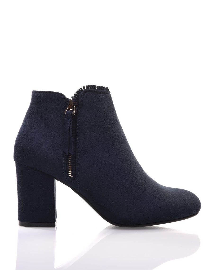 Bottines bleues à petit talon