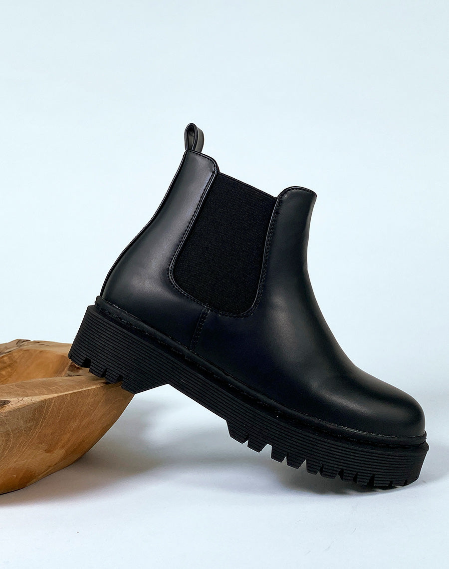 Bottines courtes noires style chelsea boots
