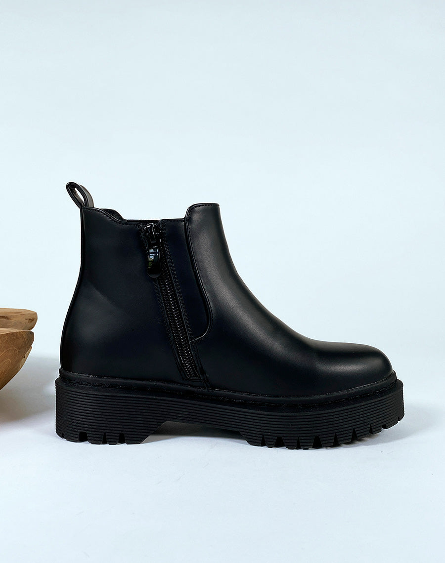 Bottines courtes noires style chelsea boots