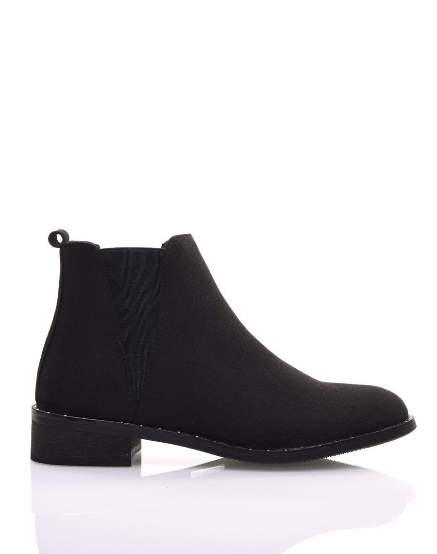 Bottines en suédine noires