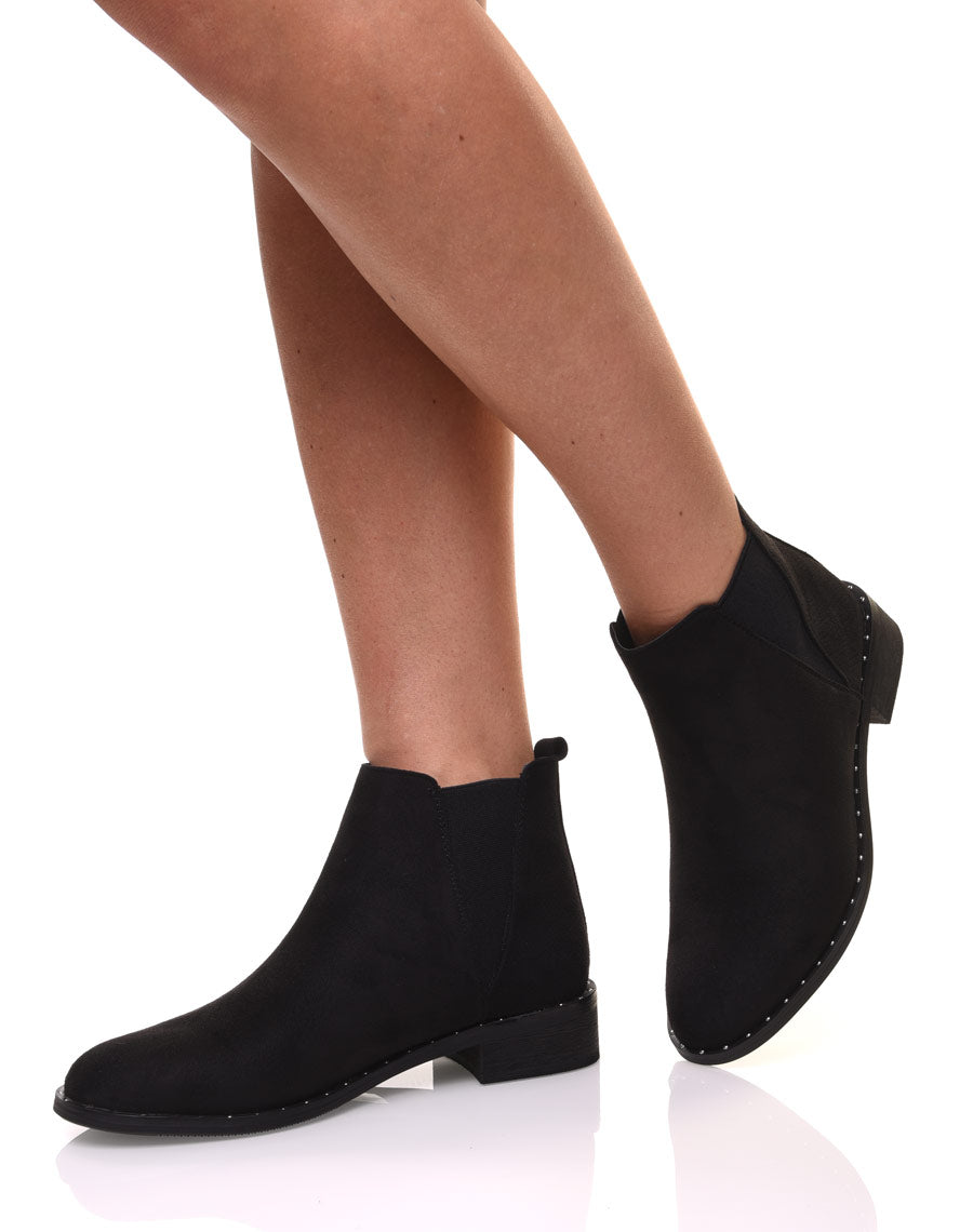 Bottines en suédine noires