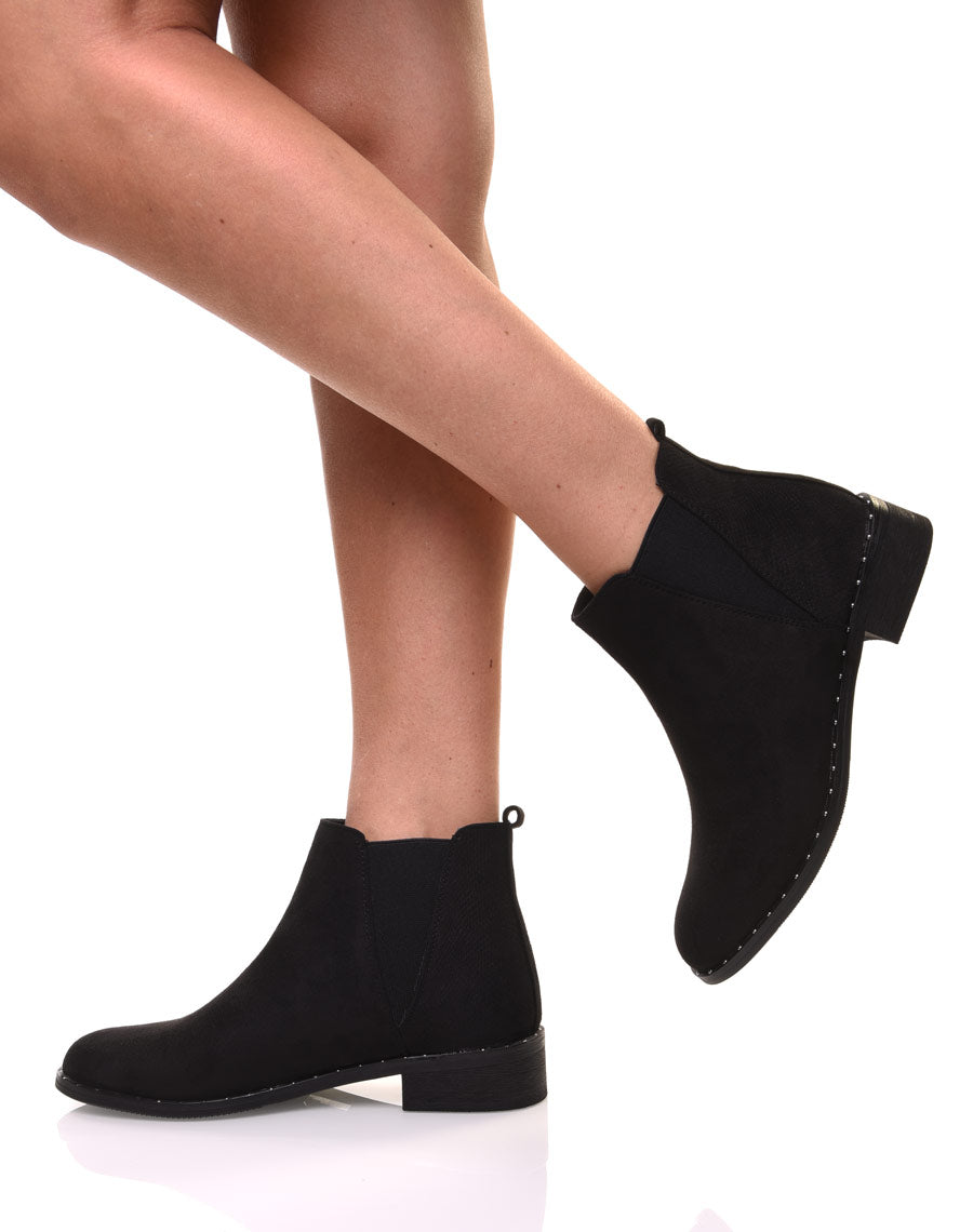 Bottines en suédine noires