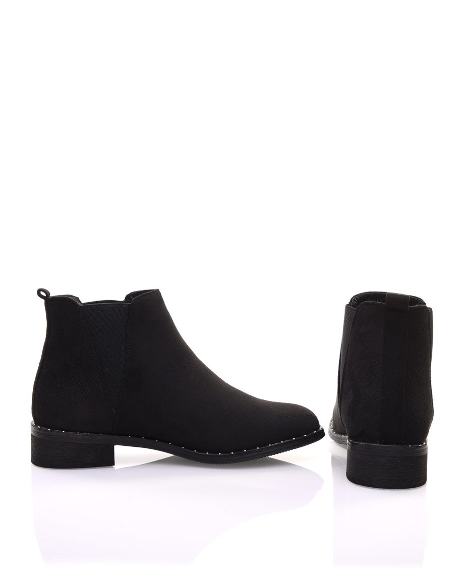 Bottines en suédine noires