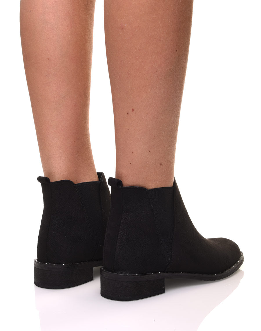 Bottines en suédine noires