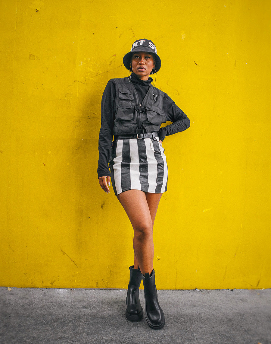 Bottines hautes noires à grosse plateforme