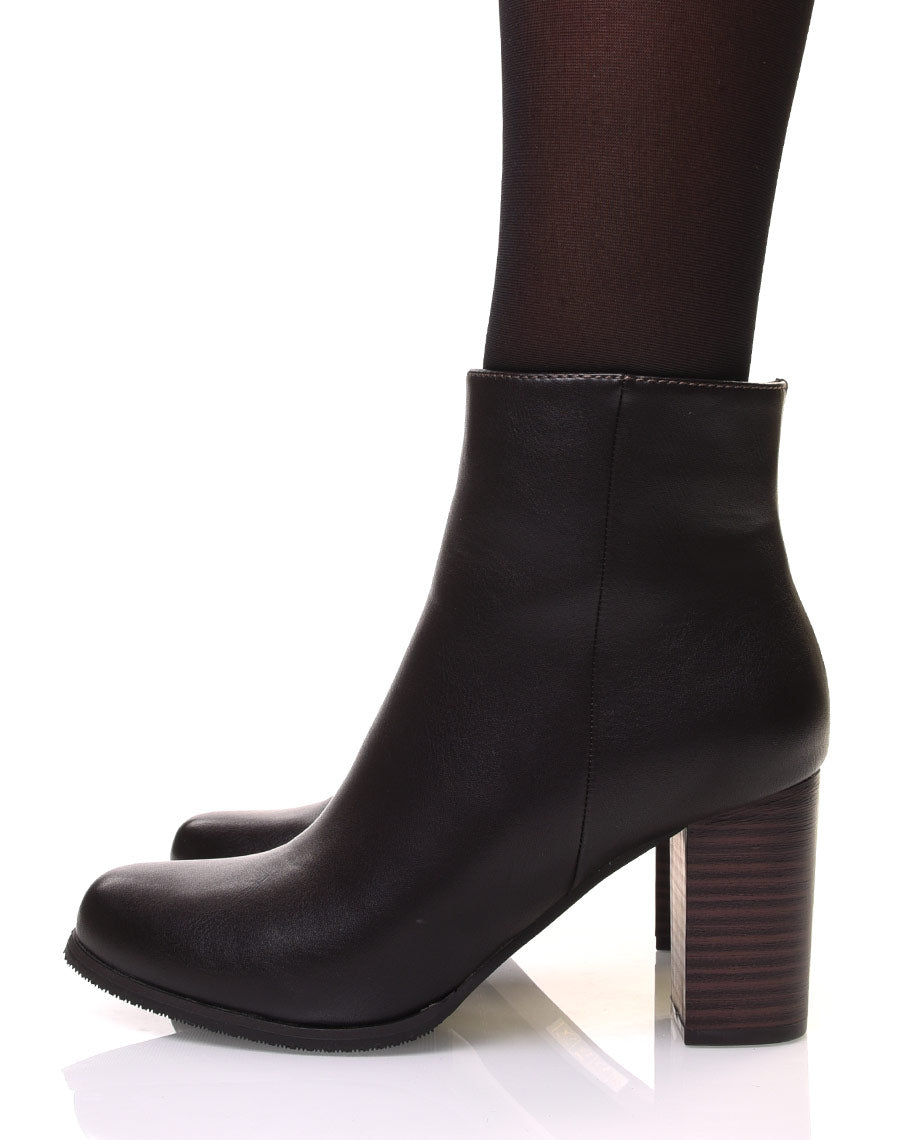Bottines marron à talons
