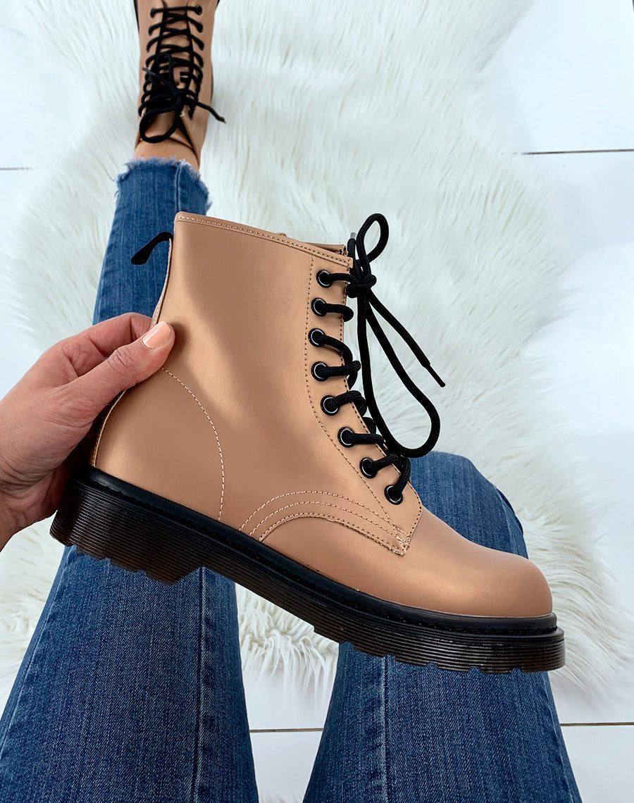 Bottines montante champagne