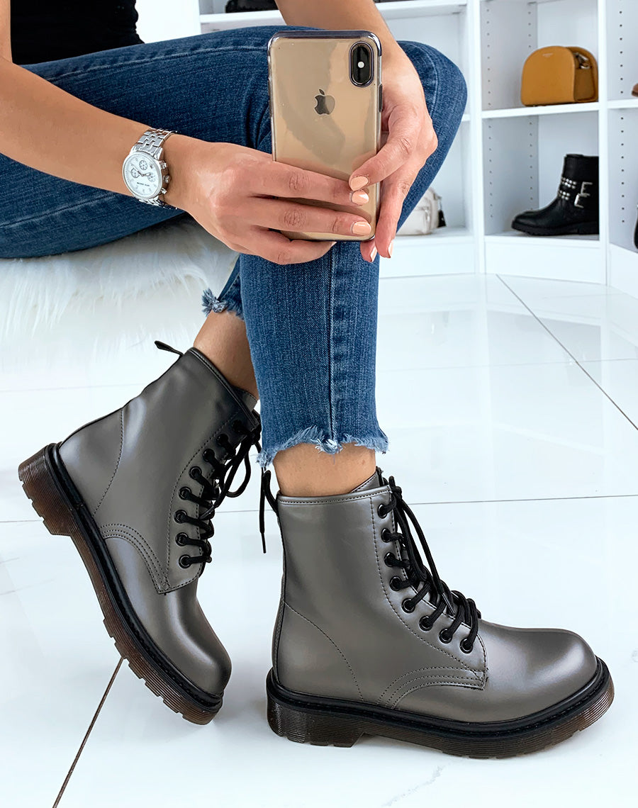 Bottines montante gris anthracite