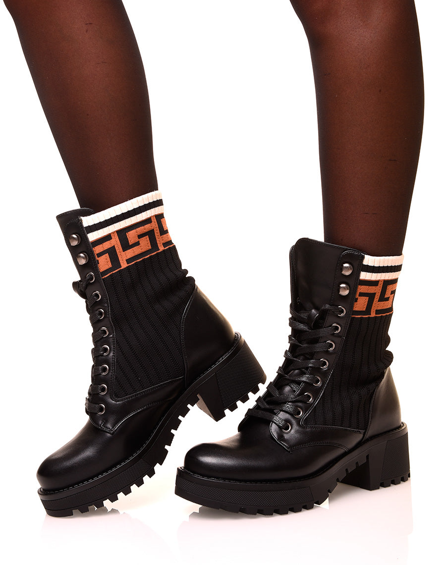 Bottines montantes à lacets