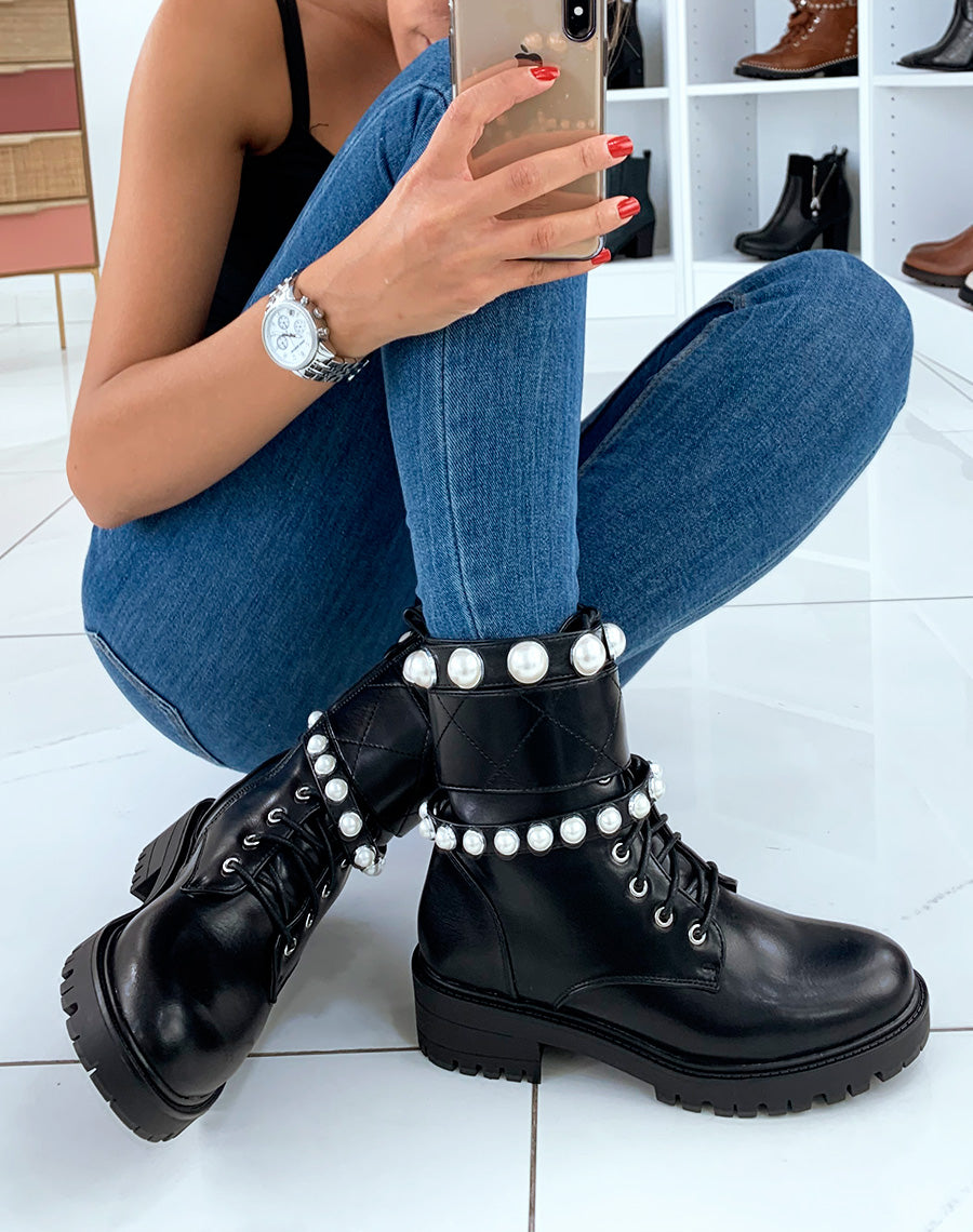 Bottines montantes noires