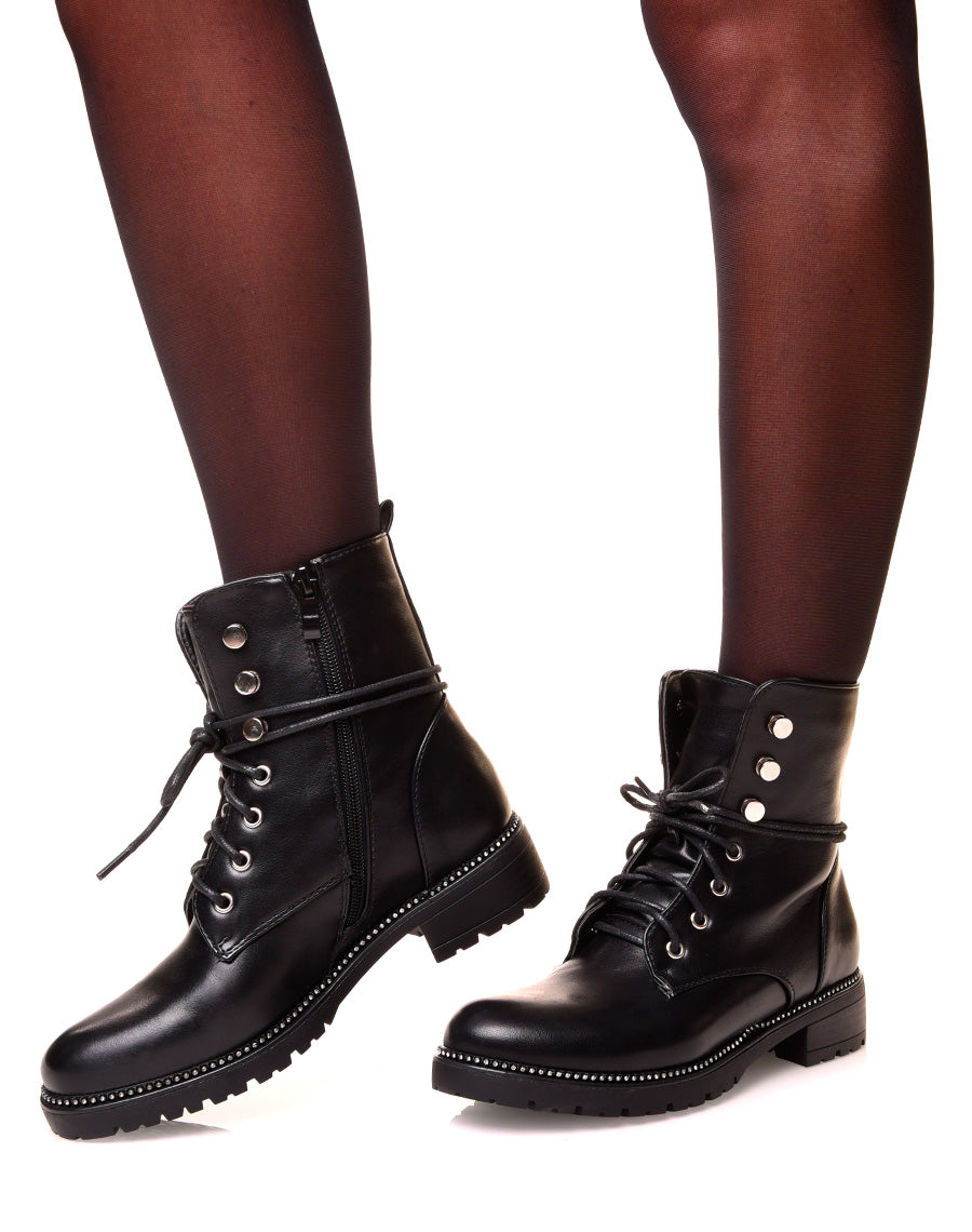 Bottines montantes noires