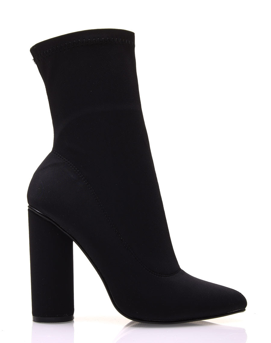 Bottines montantes noires à talons