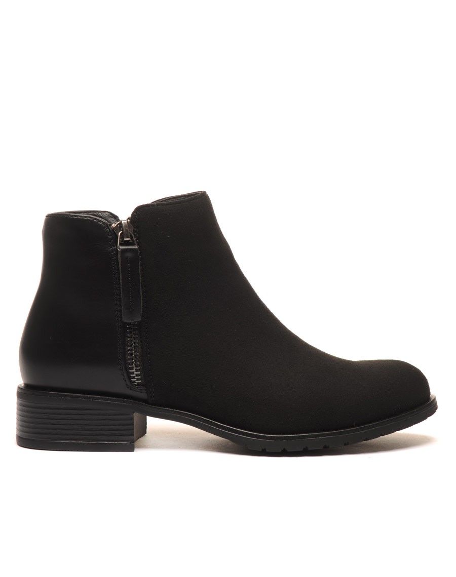 Bottines noires bi matière