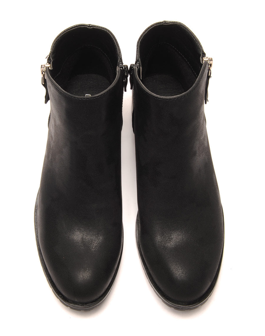 Bottines noires bi-matière