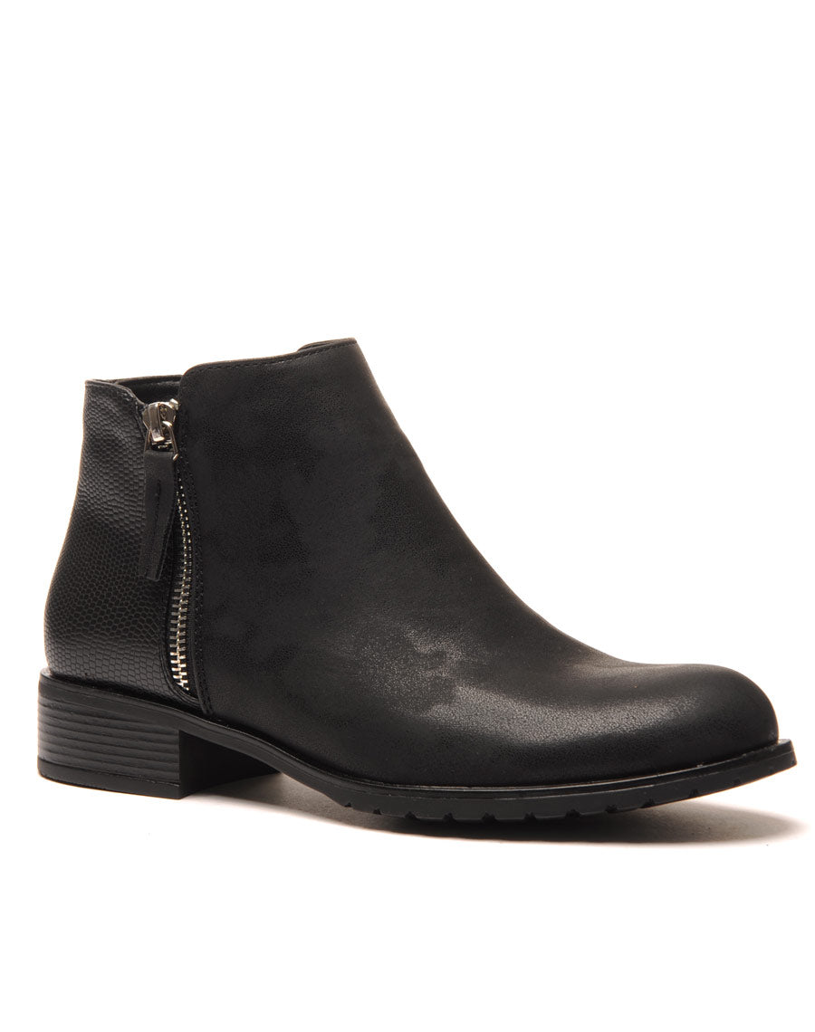 Bottines noires bi-matière