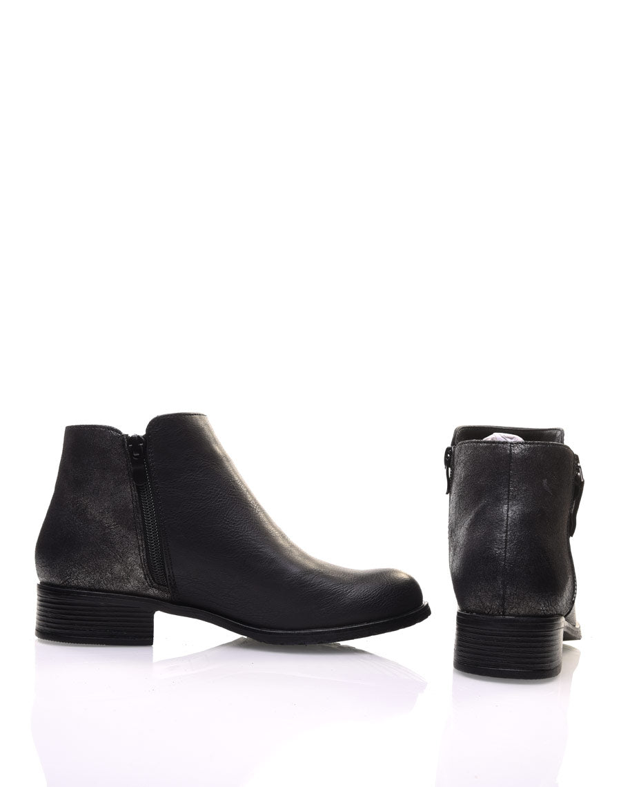 Bottines noires effet pailleté