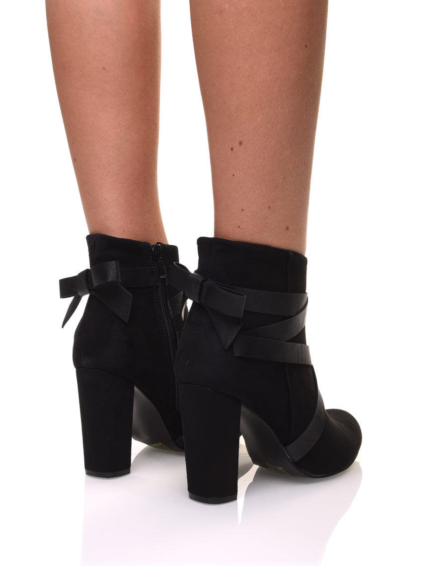 Bottines noires en suédine