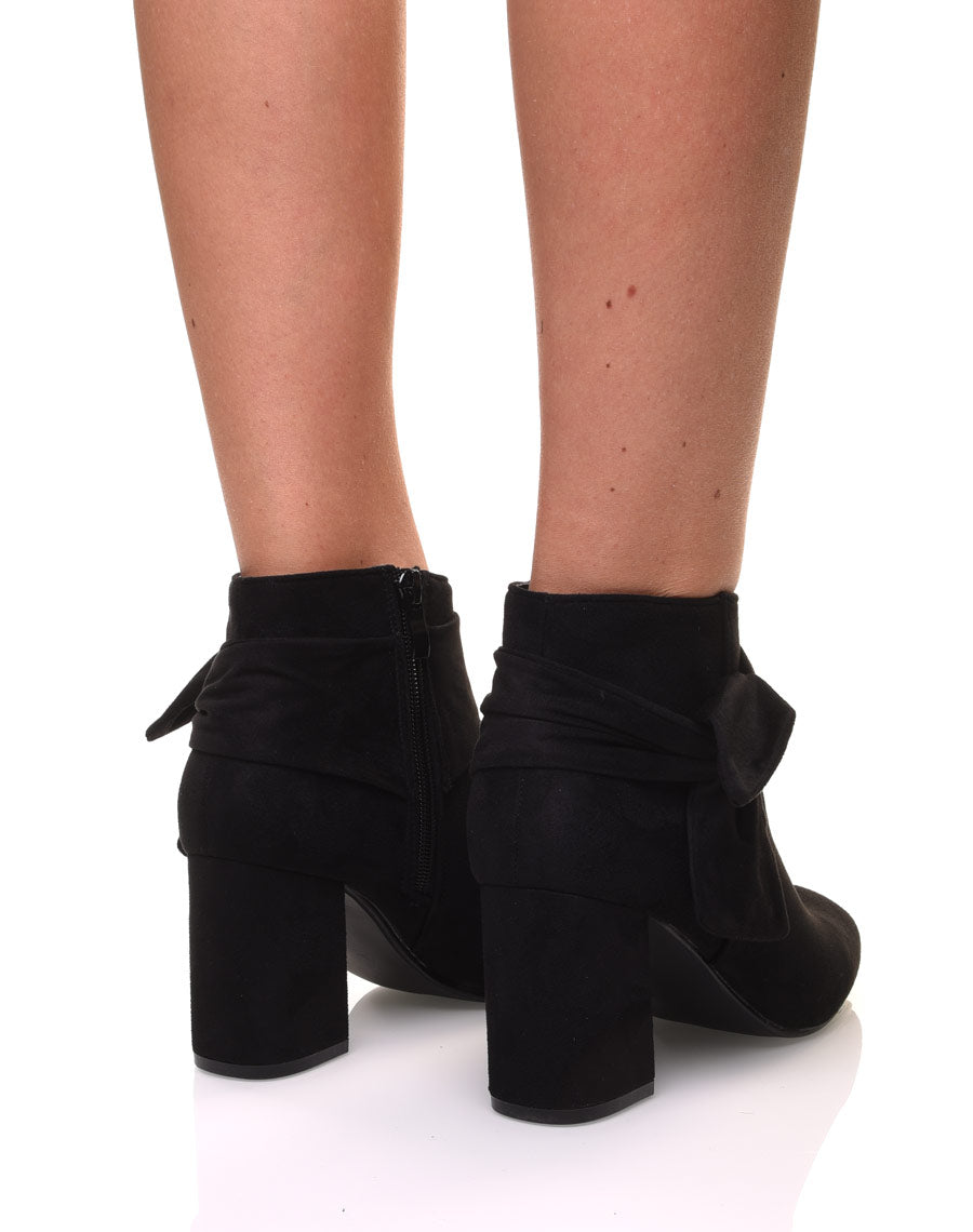 Bottines noires à n?ud