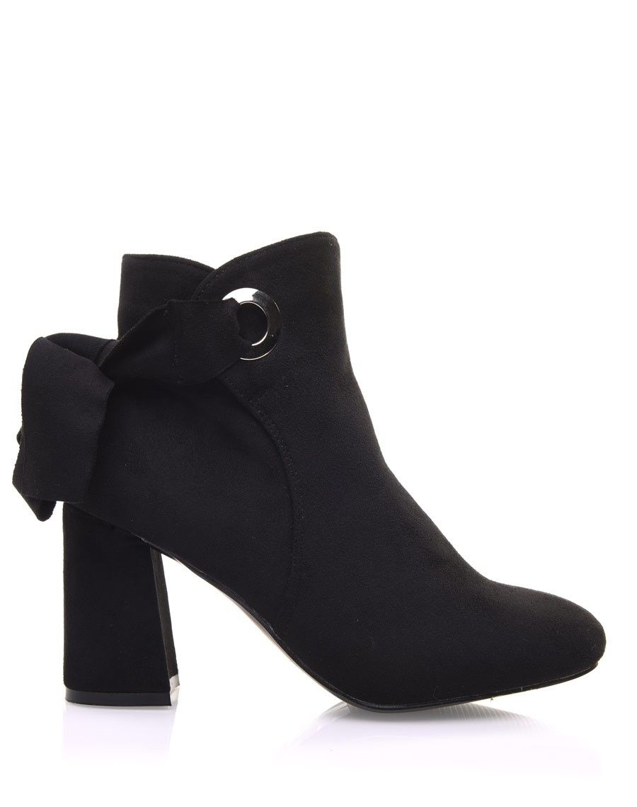 Bottines noires à n?ud