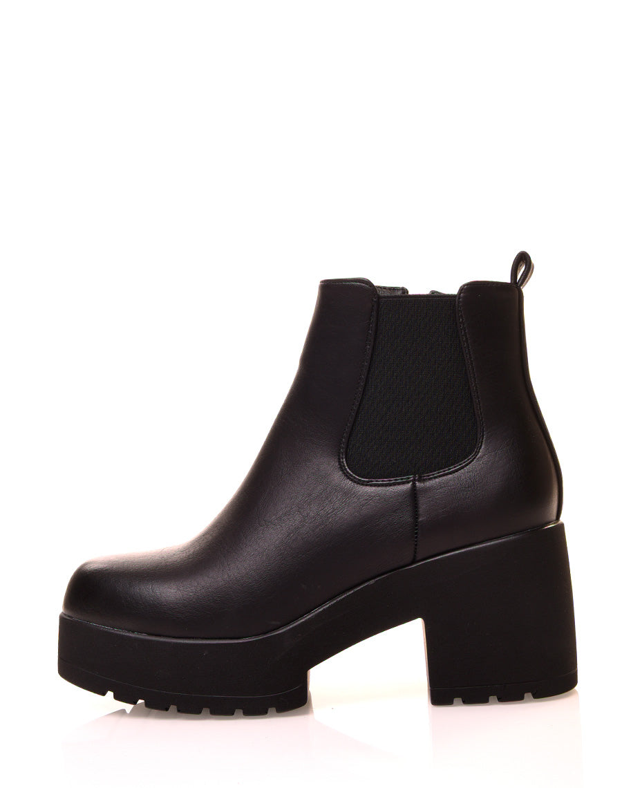 Bottines noires à plateforme