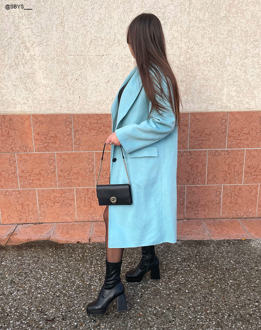 Bottines noires à talon et tige effet chaussette