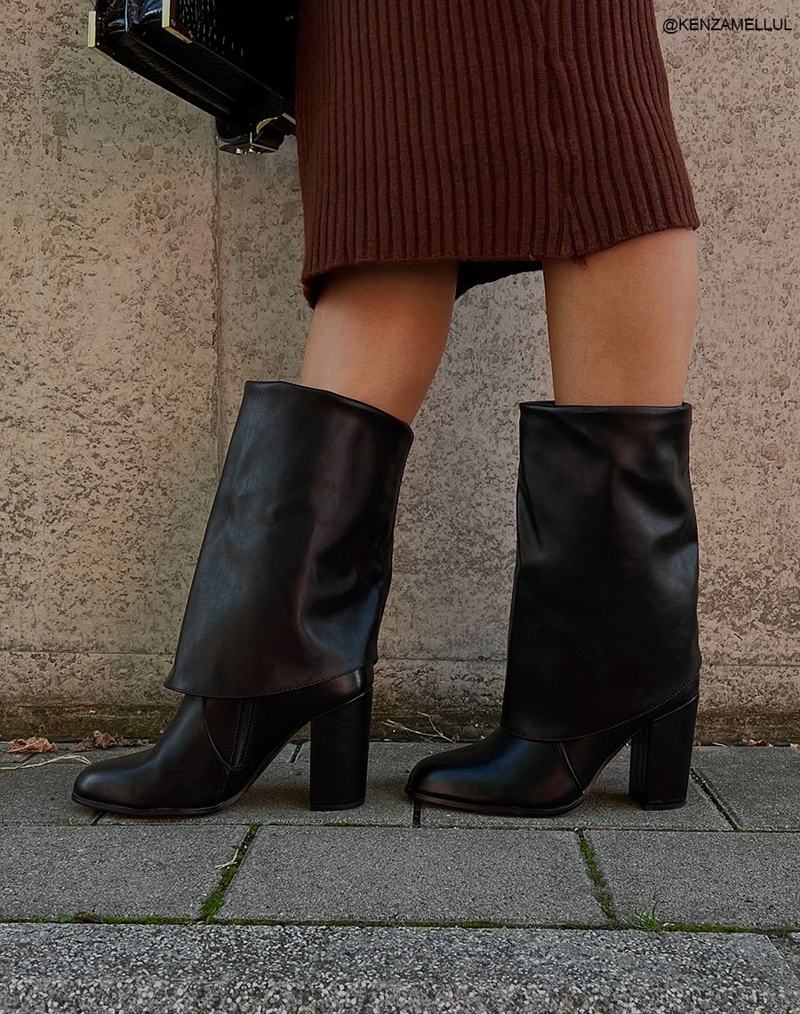 Bottines noires à talons