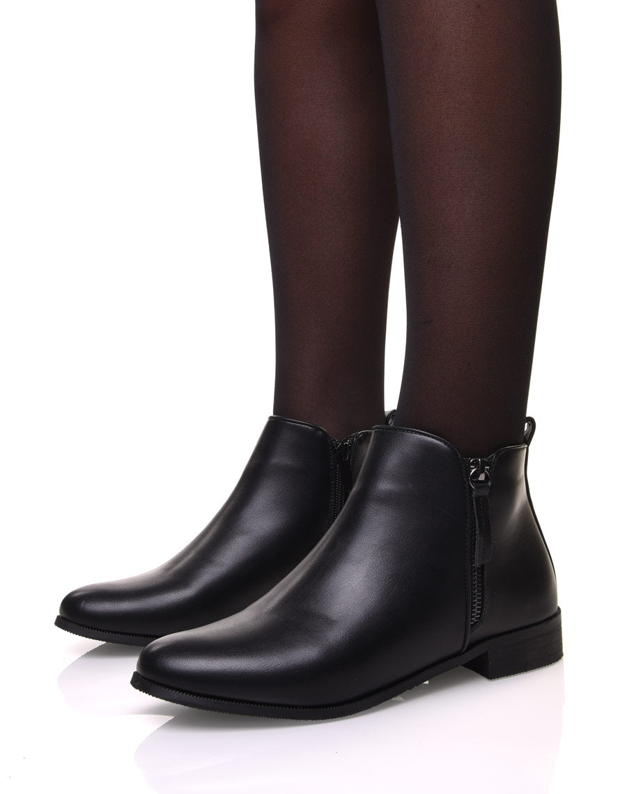 Bottines plates noires