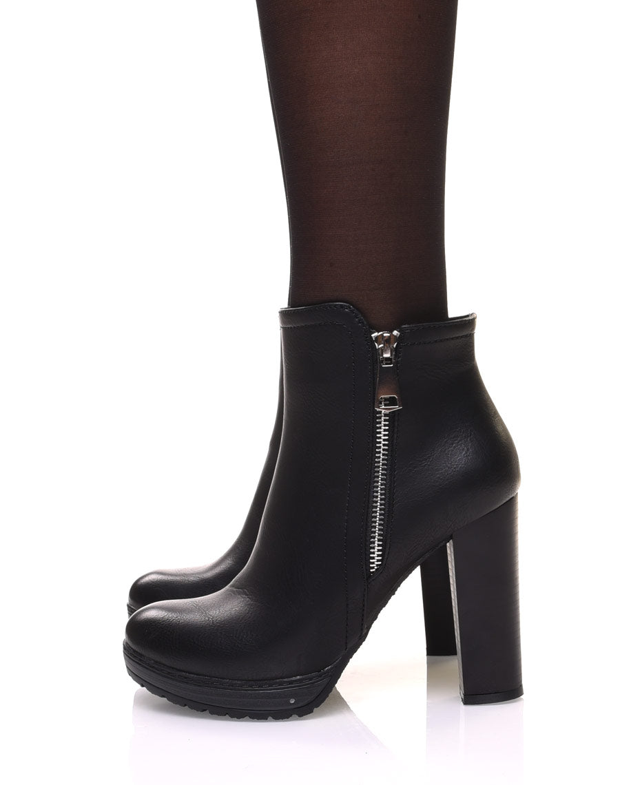 Bottines à talons noires