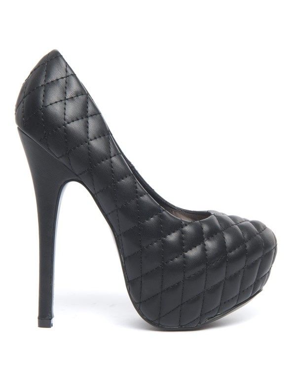 Chaussure femme Bai Wei: Escarpins noir matelassé