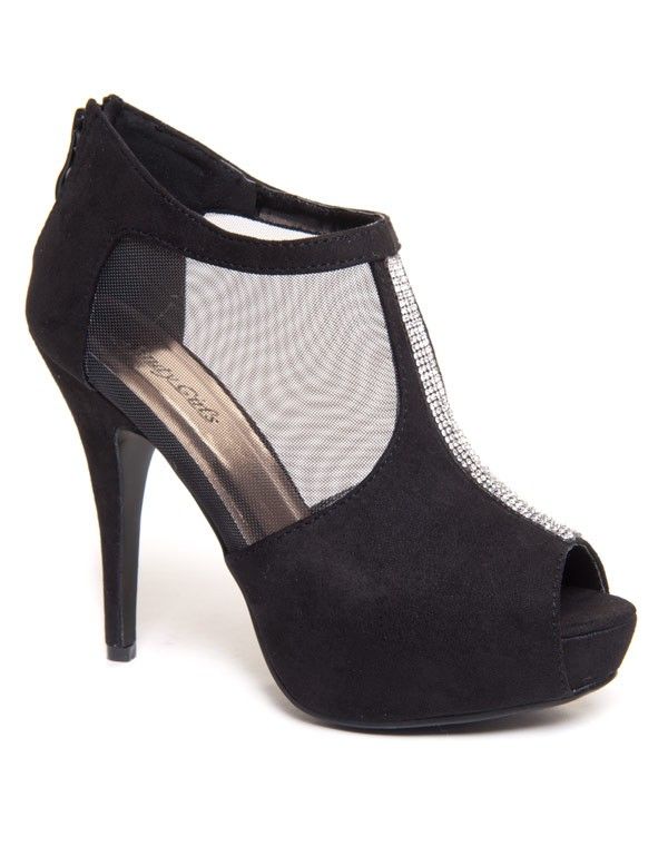 Chaussure femme Beauty Girl's: Bottines noires à talon à résine