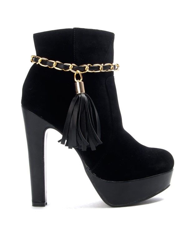 Chaussure femme Bo'aime: Bottine à talon - noir