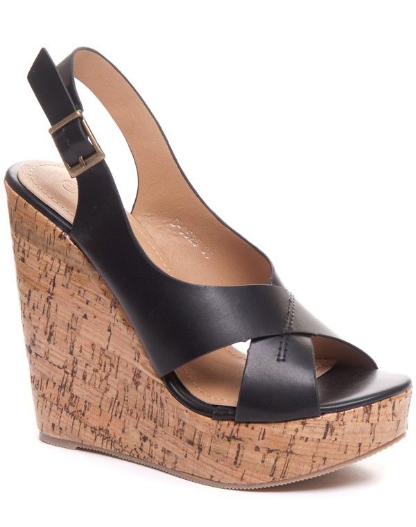 Chaussure femme Ideal: Compensé a talon en bois